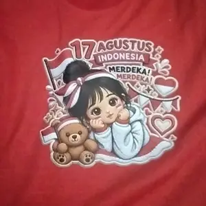 Kaos Anak  Dirgahayu Kemerdekaan 17 Agustus Usia 2-16th Baju Anak Viral Lengan Pendek