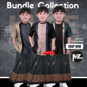 Sarko Anak Sarung instan Baju Koko Anak usia 1-8 tahun Bahan Katun Lengan Pendek M L XL XXL