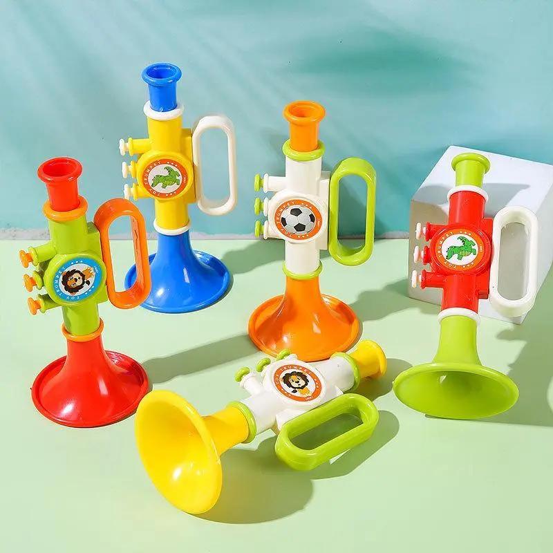 Kid của Còi còi trumpet nhiều màu đáng yêu nhạc cụ đồ chơi BPA miễn phí cho mẫu giáo bên ủng hộ trò chơi