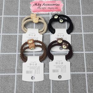 Dây Cột Tóc Hình Gấu Co Giãn Đơn Giản Phong Cách Thời Trang