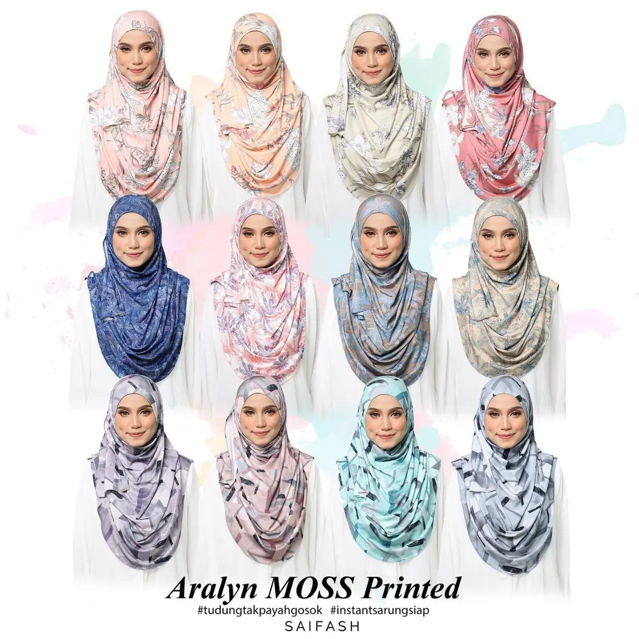 SAIFASH ARALYN MOSS PRINTED IRONLESS INSTANT SHAWL