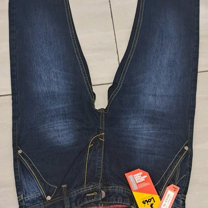 TERBRU CELANA LOIS PREMIUM, HANYA 2 WARNA ORIGINAL Jeans Biru Nyaman Denim Panjang Cowok Keren Pria Tebal 2