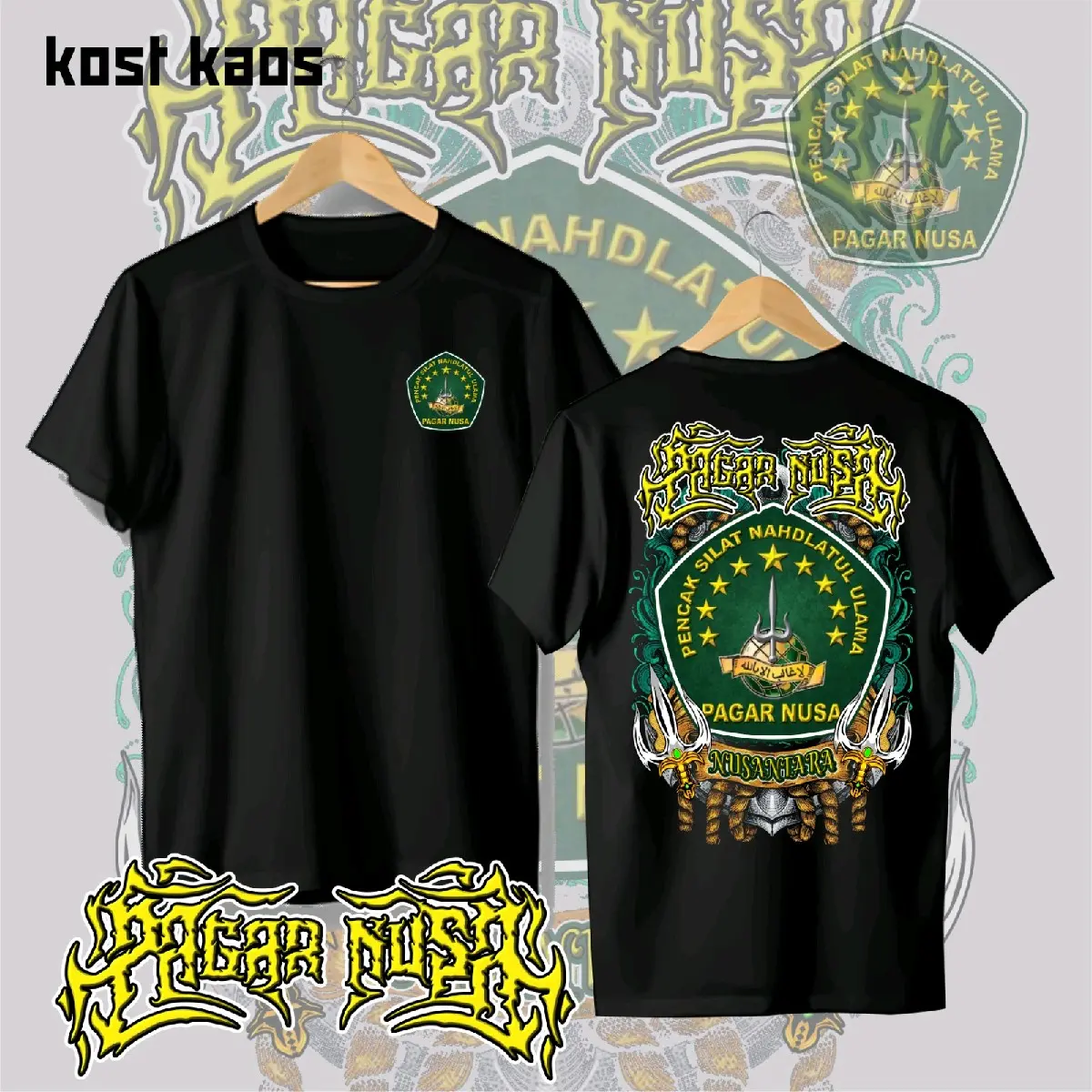 KAOS PAGR NUSA PENCAK SILAT, SILAT INDONESIA, SILAT KEREN Combed