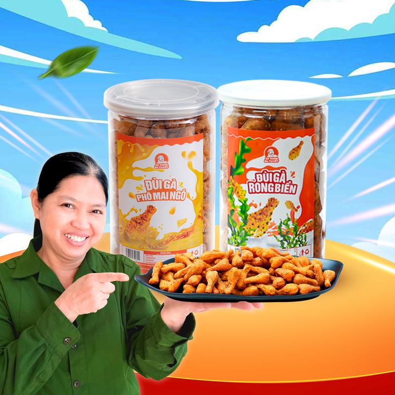 Combo 2 hũ snack đùi gà các loại - Ăn Cùng Bà Tuyết - Đồ Ăn Vặt Việt Nam M17