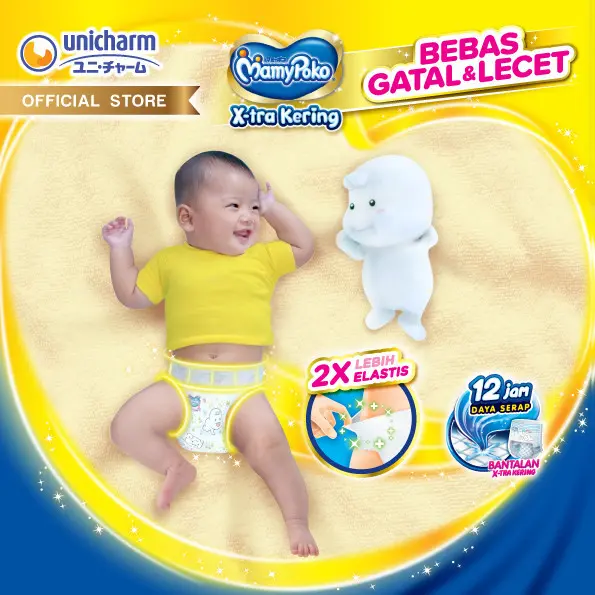 [Flash Sale] MamyPoko Pants X-tra Kering - XL 38 - Popok Celana - 2 Packs 1
