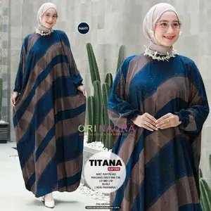 Titania Kaftan Super Jumbo Gamis Wanita Muslimah Rayon Premium Busui