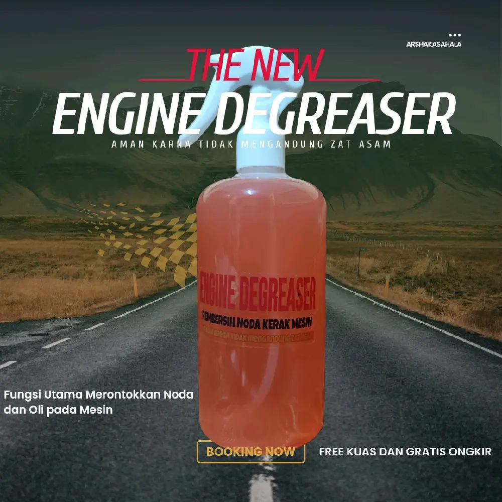 Engine Degreaser Pembersih Kerak Oli Mesin Motor dan Mobil - 250ML 500ML  Car Kendaraan Perontok Oli Gratis Kuas