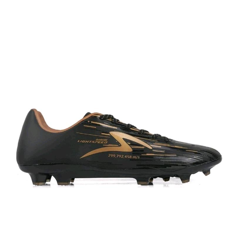 PROMO SPESIAL SPECS SEPATU SEPAK BOLA LIGHTSPEED REBORN FG BLACK PALE GOLD futsal 1