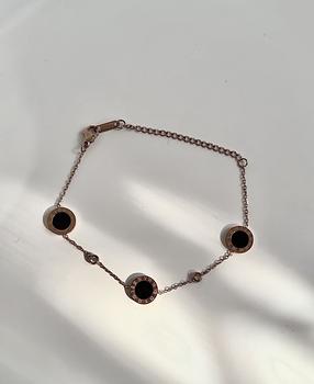 Product Review of Gelang Rantai Pecah Kopi Bulat Moon Bracelet Titanium Perhiasan from g**🐮 1