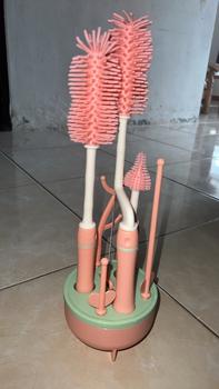 Product Review of Sikat Botol Bayi Bottle Brush Set / Sikat Botol Bayi Dengan Rak 5in1 Biru Green Pink from X**z 0