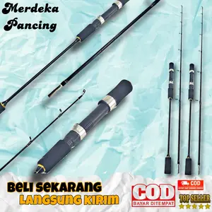 Joran pancing jigging Benjiro Piranha fiber solid kaku line 10-20 lbs 165 180 198 cm Mancing Bawal Ikan Ikan