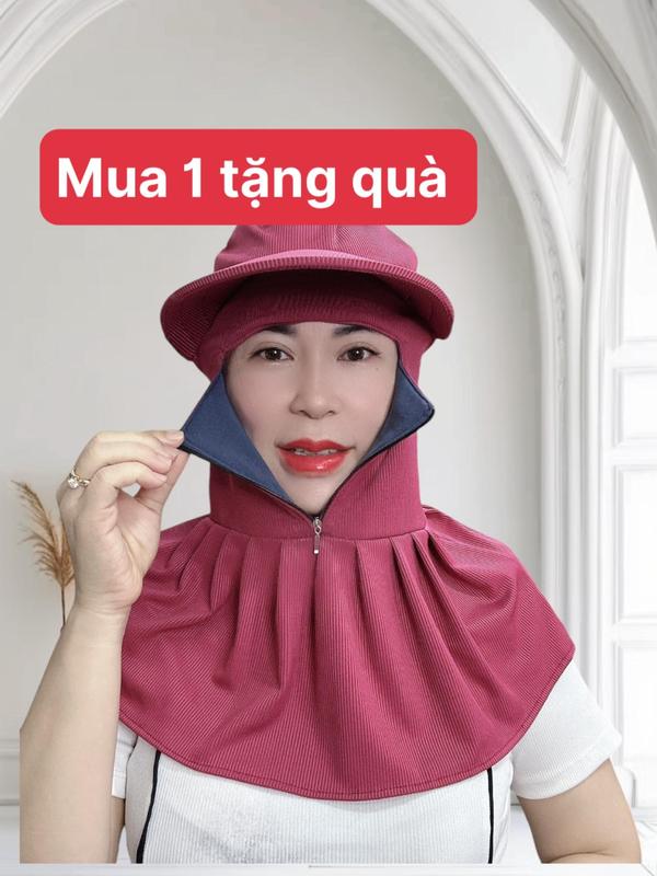 Mũ nón chống nắng - mũ nón chống nắng 1 màu chất tăm lạnh hở 2 mắt che kín khuôn mặt tránh sạm nám da NỮ Phụ Kiện-MU -NON Đội Đầu Women Cap Hat