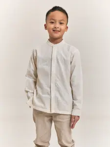 MINEWEAR - GALY RAYA KIDS SHIRT - KEMEJA KOKO ANAK LAKI-LAKI COKLAT