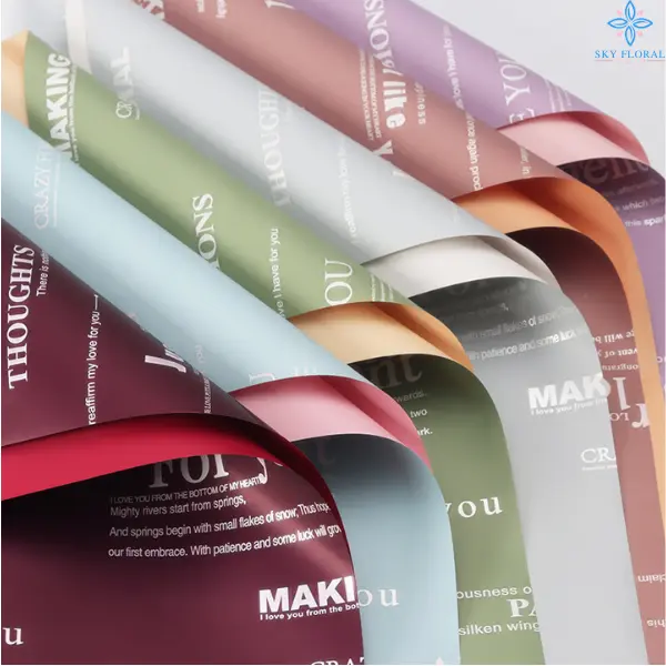 Flower Wrapping Cellophane Paper Kertas Buket Bunga Bouquet Florist Lembaran KB6082