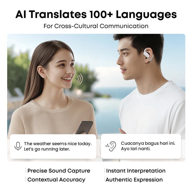Soundcore by Anker AeroFit 2 OWS Open Ear Earbuds Hi-Res Wireless Audio LDAC AI Translation Clear Calls IP55 with Wireless Charging - A3874 4