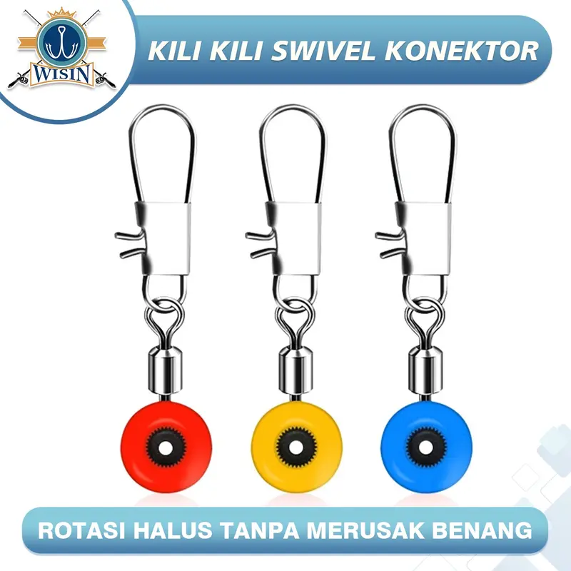 WISIN WS-1077 Konektor Bobber Space Beans Swivel Fishing Stopper Fishing Lure Floating Stopper Apung Untuk Umpan Pancing Alat Ikan Joran 0