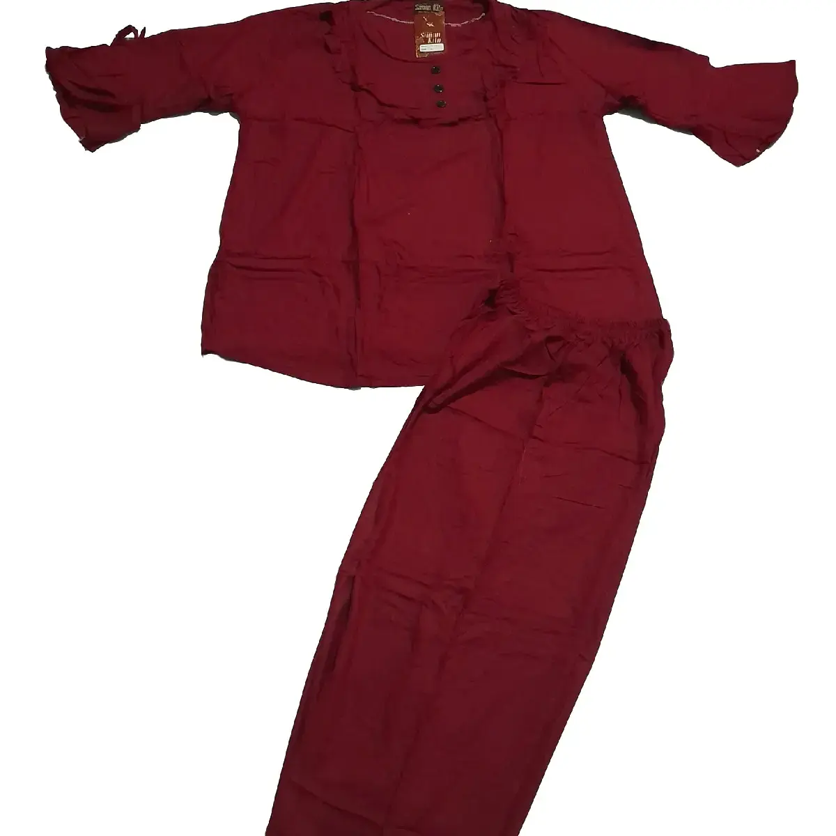Setelan RAYON Polos,BAJU TIDUR  wanita sunan kito  Celana Panjang DEWASA LD 110 Nyaman Tangan 3/4