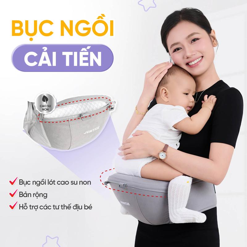 Địu Ngồi M8 Jumysie Cao Cấp – Êm Nhẹ, Trợ Lực Tốt, Siêu Thoáng Cho Bé Từ Sơ Sinh Đến 36 Tháng | BigBuy360 - bigbuy360.vn