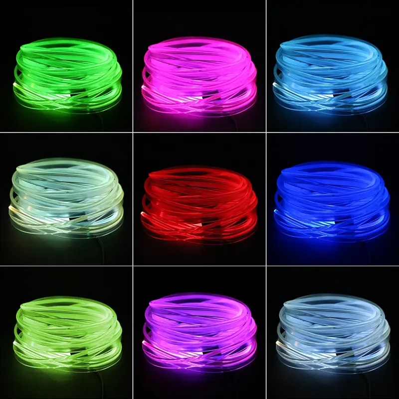 Thanh Đèn LED Neon Cho Bảng Điều Khiển Xe Hơi, Không Thấm Nước, Linh Hoạt, Tự Làm, Trang Trí Đa Chế Độ, 1M, 2M, 3M 7