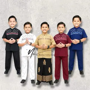 Setelan Baju Koko Anak Bordir Bahan Katun Premium Viral