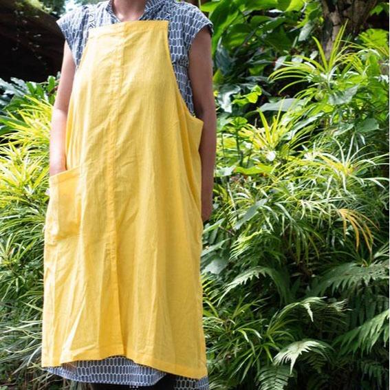 Linen apron masak (Yellow) 5