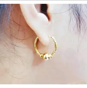 ANTING GIPSY PENTOL UKIR WANITA DEWASA TITANIUM ANTING PHASION WANITA ANTI KARAT DAN ANTI LUNTUR Gold