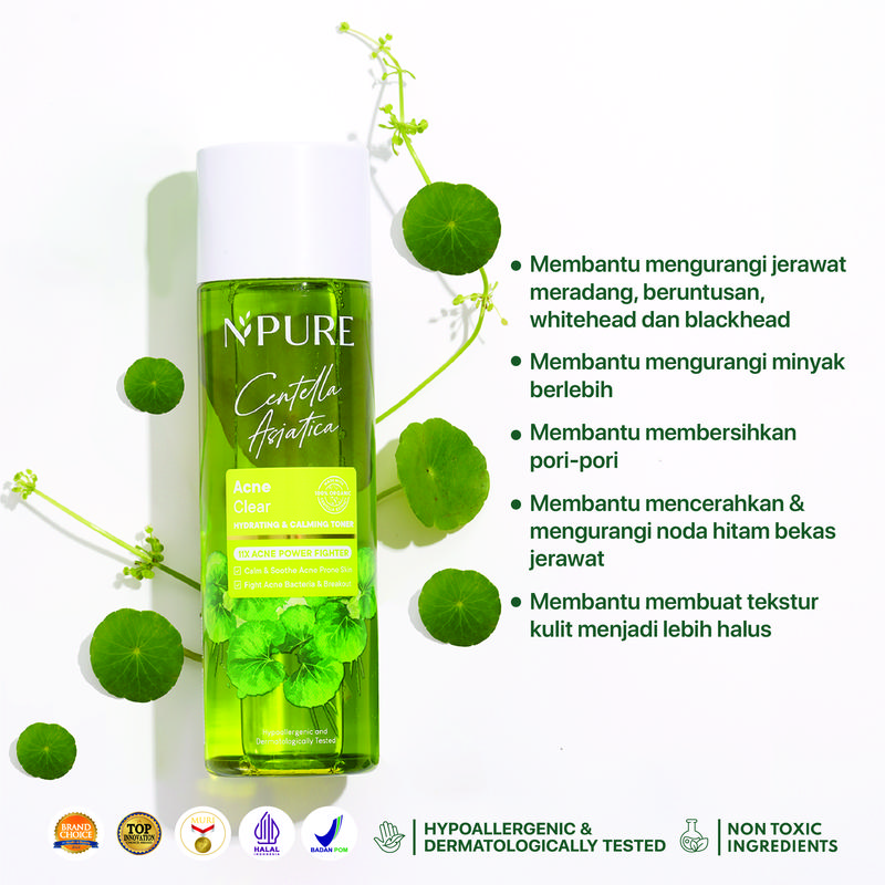 【Hoki Bundle】NPURE Paket Acne Face Toner Cica 150ml + Power Clear Micellar 300ml / Clear Pad 40pads + Power Clear Micellar 300ml / Melembabkan kulit / Mencerahkan / kulit berjerawat/ sensitif / Membersihkan debu polusi Kotoran / Exfoliating Wajah 3