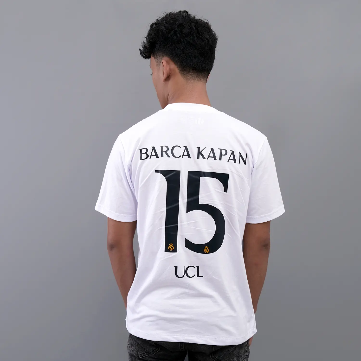 Fansbolastore - Barca kapan 15 ucl - Kaos Bola - T-Shirt Combed 24s Unisex