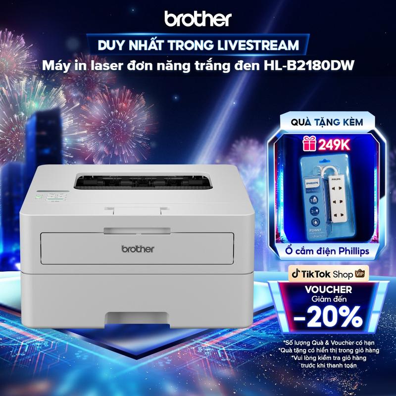  Máy in laser đơn năng trắng đen Brother HL-B2180DW 