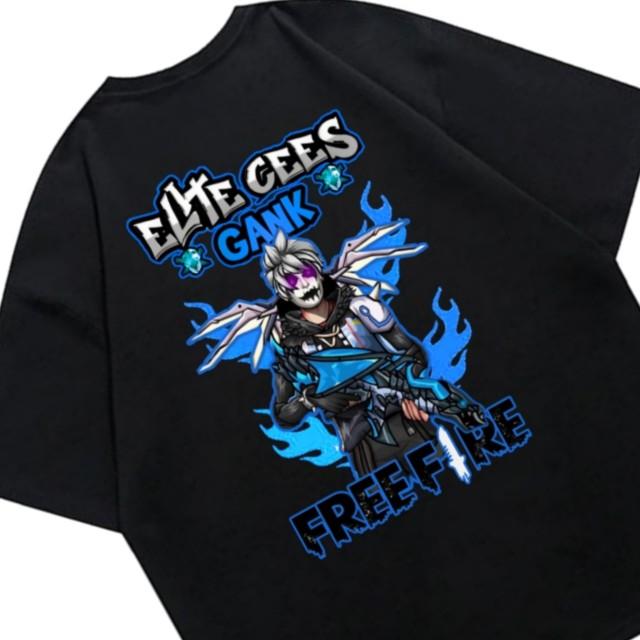 Product Introduction of Kaos Anak Free Fire Elite Cees Gank Cotton Combed 24s Unisex Fashion Baju 3