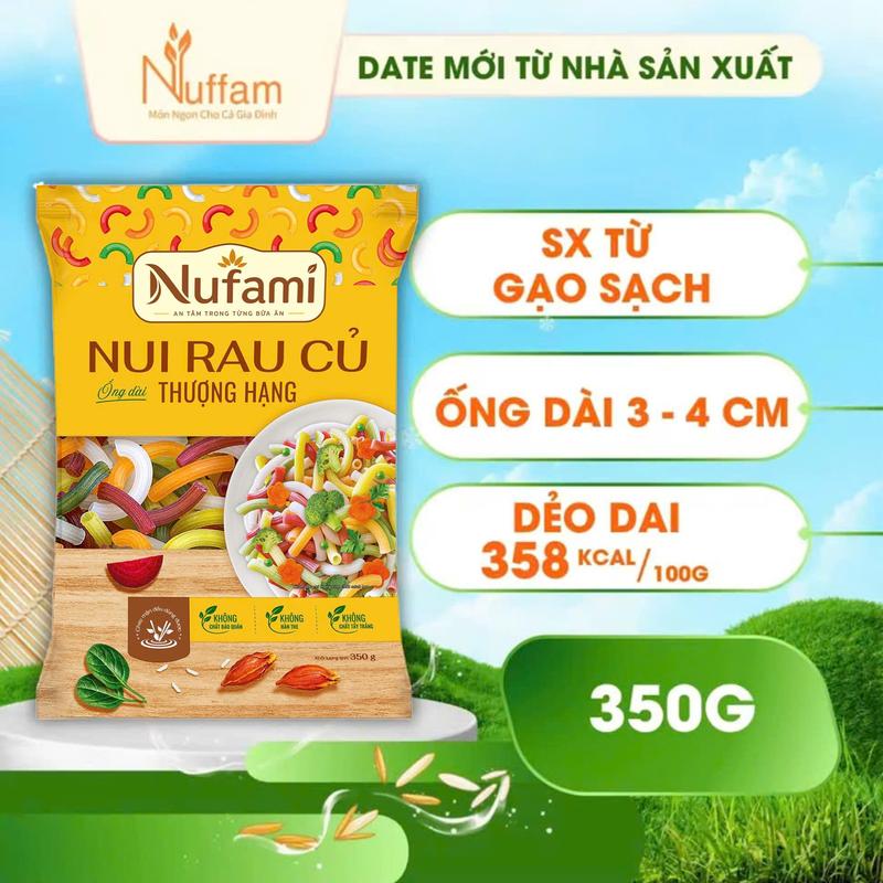 Nui Rau Củ Quả Ngũ Sắc Nufami - Túi 350gr