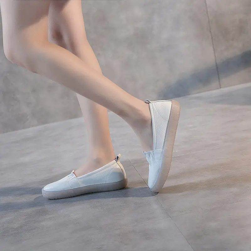 KiKi 1909 Slip-On Top-Layer Cow Leather Soft-Face Loafers