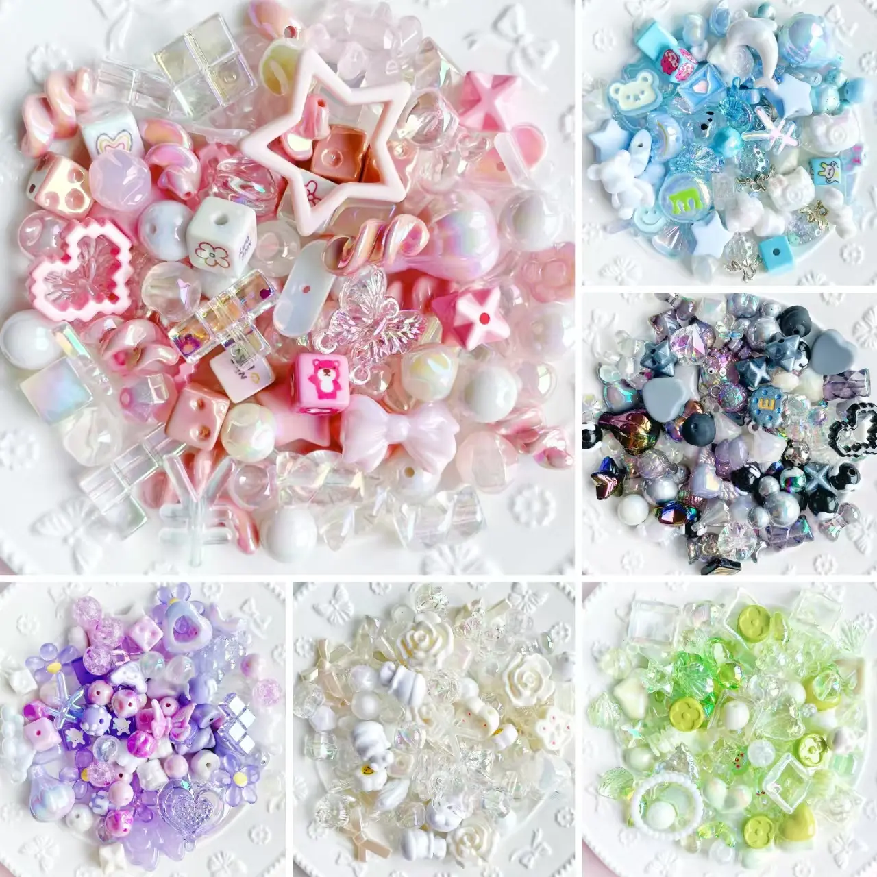 [30g]Manik manik aesthetic korea|Manik manik UV|Manik akrilik korea|Manik manik mix|Manik manik aesthetic|UV Manik-manik campuran tidak beraturan