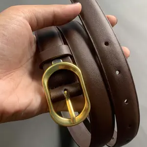 Ikat Pinggang Wanita Kulit PU Leather Gaya Retro Vintage Kekinian Fashion Woman Belt