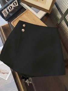 Falda corta de lana casual para uso diario, pantalones elegantes de moda para damas, cómodos y versátiles para el invierno