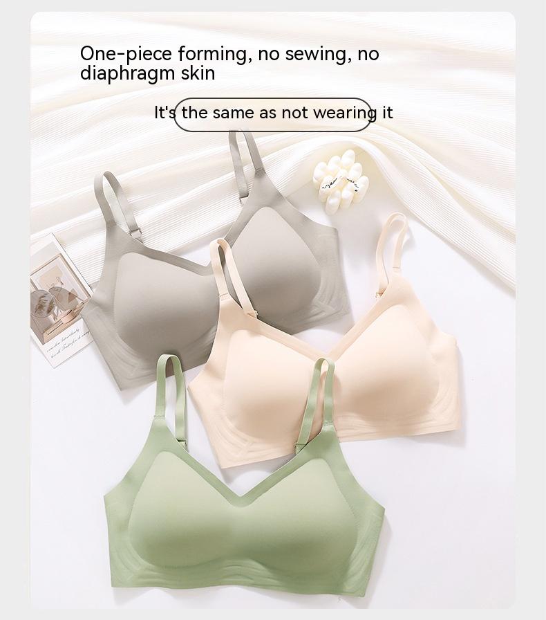 Product Introduction of Expansion cartoon breasts small breasts show large comfortable non-marking underwear female thickened cup pads breathable non-steel ring gathered bra 10