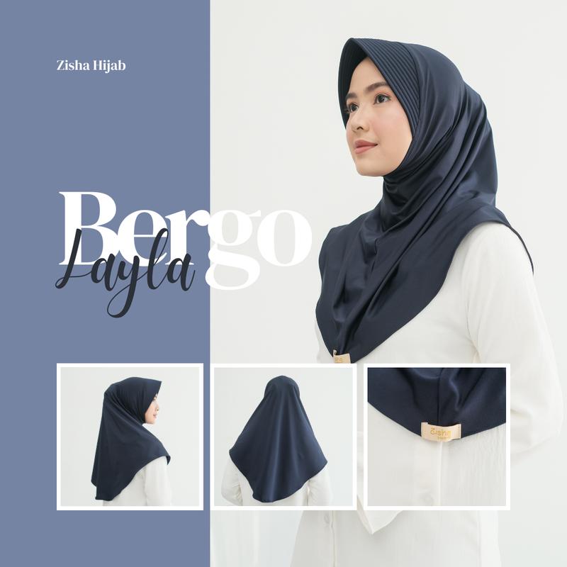 Zisha Hijab Bergo Layla Sport Semua Warna Size L Bahan Spandeks Livia Super Instan Kerudung Muslim Nyaman & Praktis 5