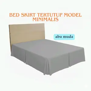 PROMO DISKON Bedskirt tertutup model minimalis penutup kolong kasur tinggi 35cm