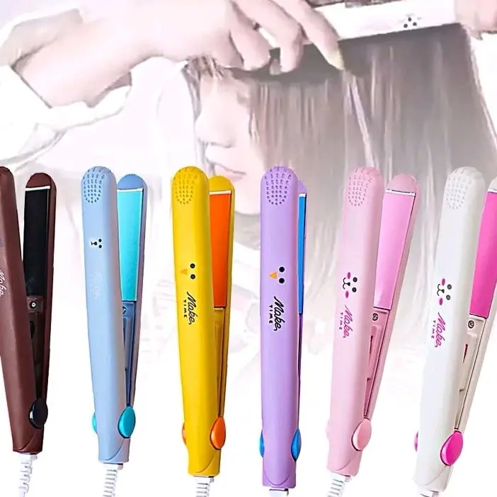 Catok rambut karakter 2in1 | catok mini 2in1 20w | catokan keriting lurus portable | banyak warnaa 2