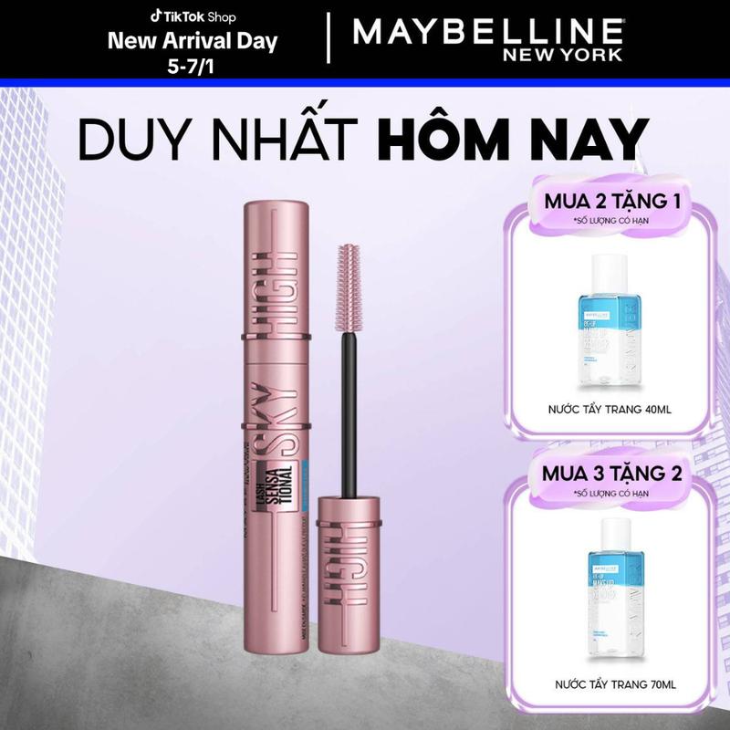  Mascara Sky High Chuốt Mi Tơi Dài Mi Lash Sensational Maybelline New York Waterproof 6ml 