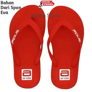 Sandal Jepit Pria logo ANDA sendal jepit pria kasual terlaris bahan spon eva