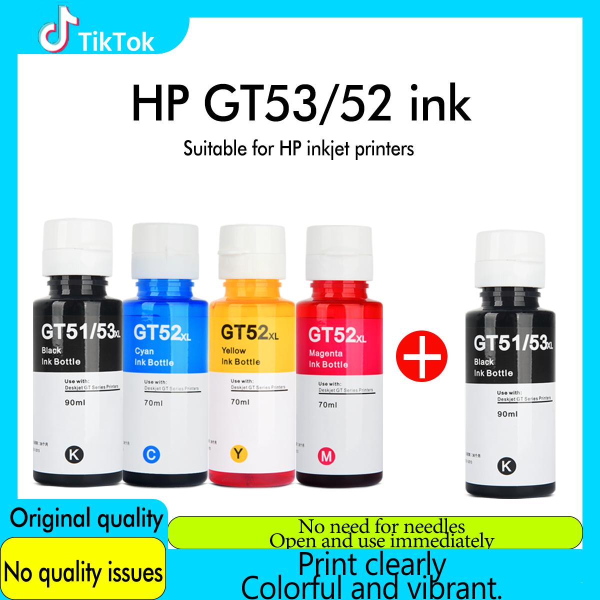 ตลับหมึกเครื่องพิมพ์ HP GT53XL, ตลับหมึกหมึก GT52, ต้นฉบับ, สมาร์ทแทงค์ HP 532, 538115, 617, 615, 31