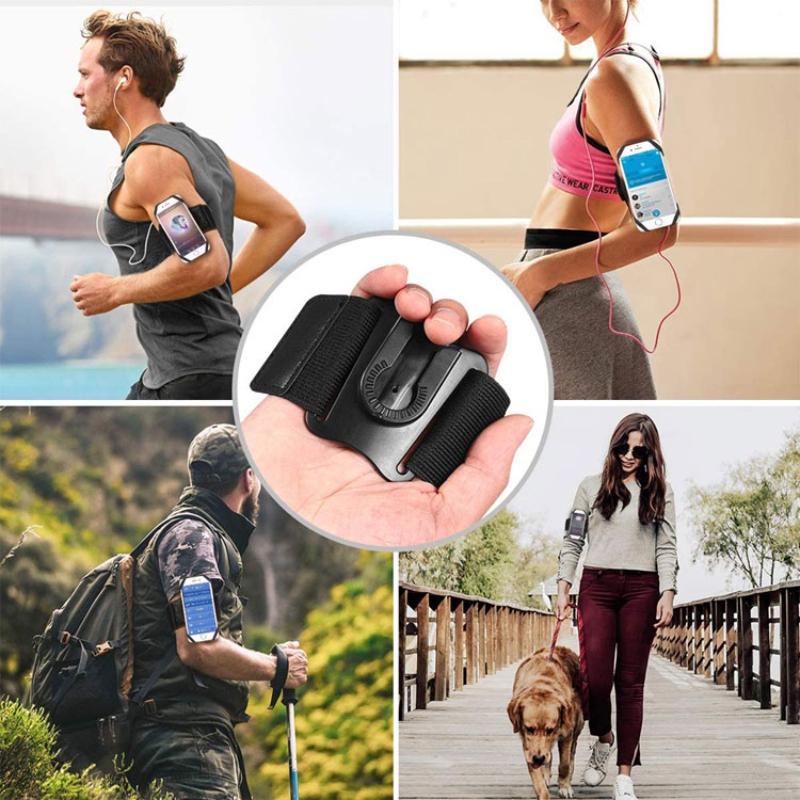 Băng Đeo Tay Thể Thao, Đai Đeo Tay Xoay 360 ° Có Thể Tháo Rời Cho Điện Thoại Di Động Giá Đỡ Băng Đeo Cánh Tay Chạy Bộ Và Đạp Xe, Dây Đeo Cổ Tay Giá Đỡ Điện Thoại Di Động Giá Chân Đế Cho Điện Thoại Thông Minh 4.0-6.5 Inch Thông Dụng 6