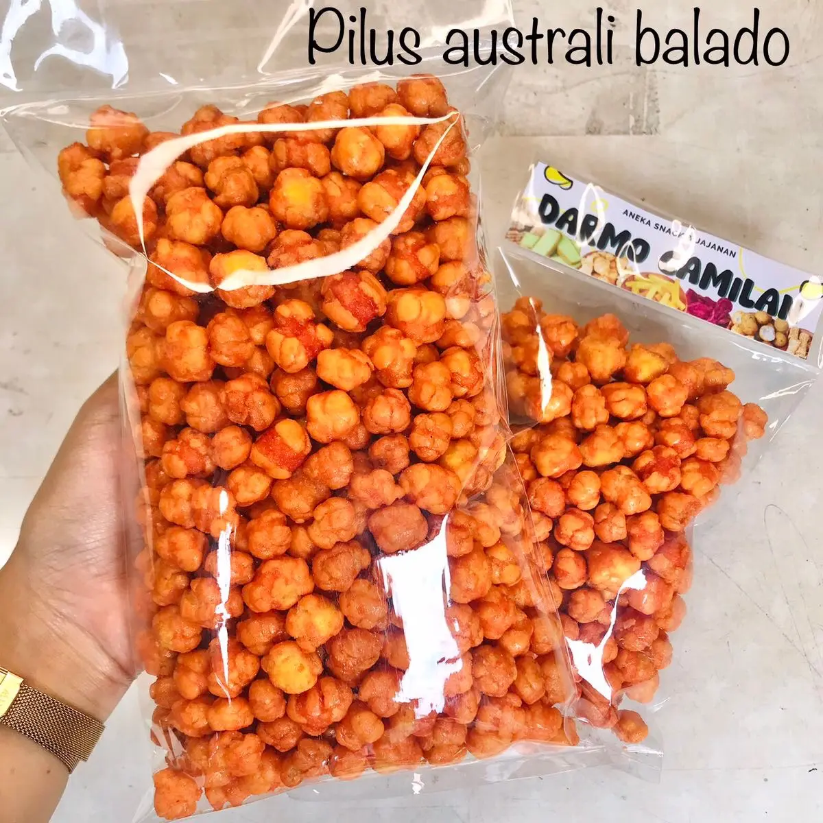 Pilus Jagung 500gr 250gr Pilus Australia Arab Trio Balado Gurih Camilan Kiloan Snack Kiloan Cemilan Viral