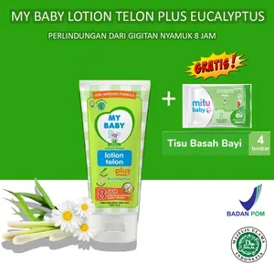 MY BABY LOTION TELON PLUS 50 gr Bonus Tisu Mitu Mini - Lotin Bayi Anti Nyamuk COD