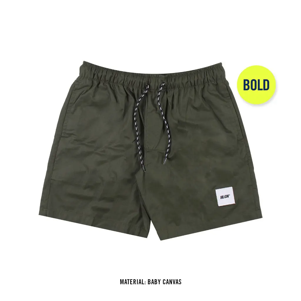 HOOLIGANS Boardshort Academica Bold 21.0 Olive Celana Pendek  Pria  Santai  Casual