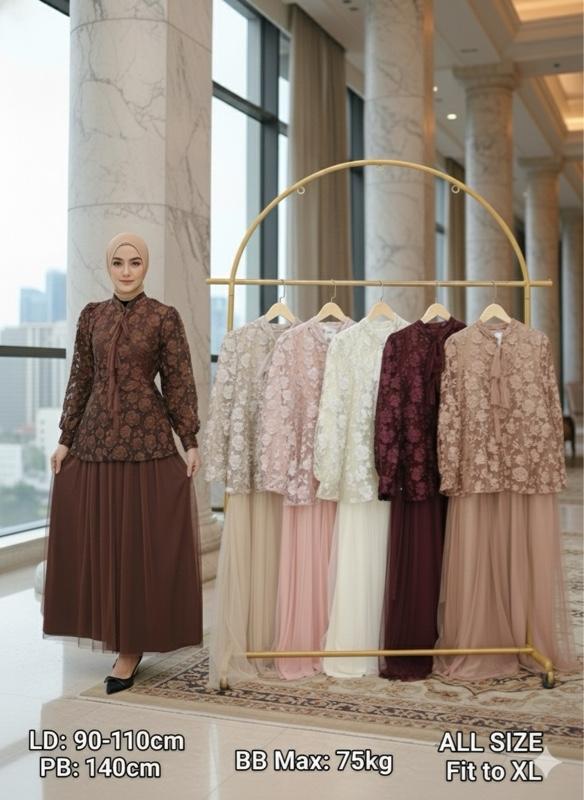 Gamis Dress Muslim Pesta Naira Pita Auter Inner