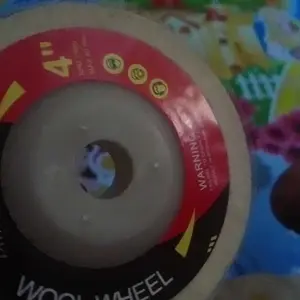 WOOL POLISH 4" INCH.GRINDA WOOL POLES STAINLESS BESI 4 INCI.PUTIH BENZ