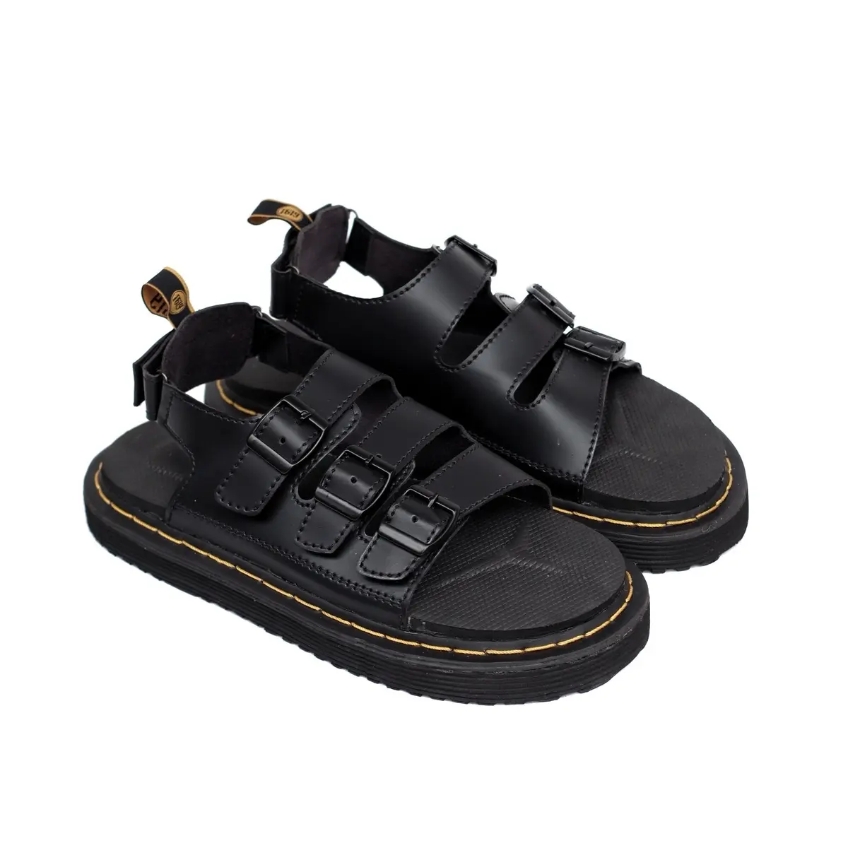 MONAS CRUZ Sandal Slide Gunung Docmart Pria Hitam Velcro New Trend