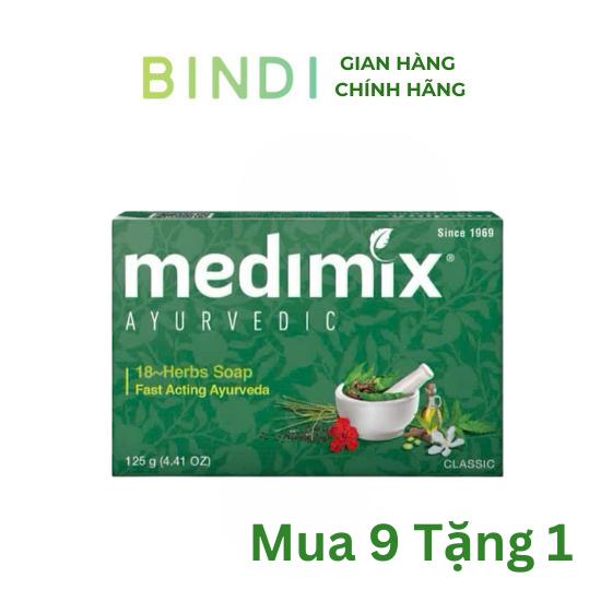 Set 9 xà phòng Medimix 18 loại thảo dược 125g/bánh Tặng 1 xà phòng 125g Dưỡng Body